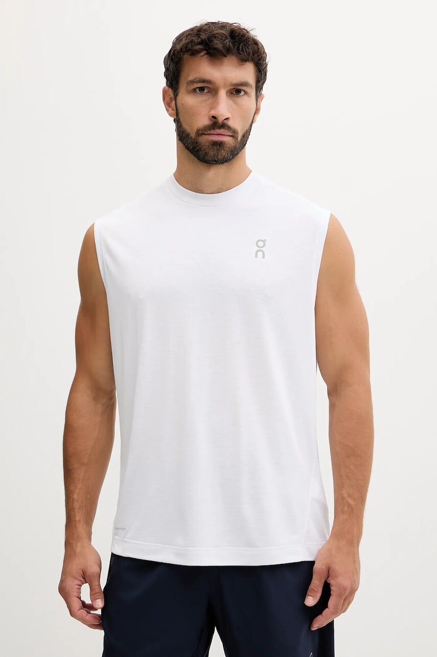 Tréningové tričko On biela farba, 1MF11800069