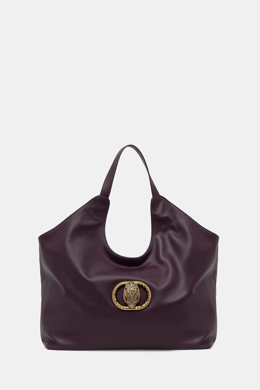 Kožená kabelka Kurt Geiger London CHELSEA fialová farba, 4978890109