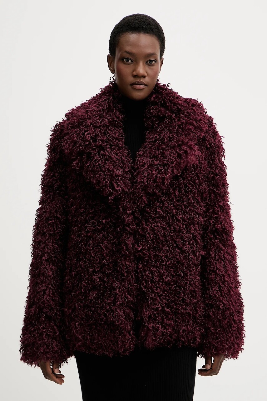 Bunda Aniye By bordová farba, prechodná, oversize, 181244