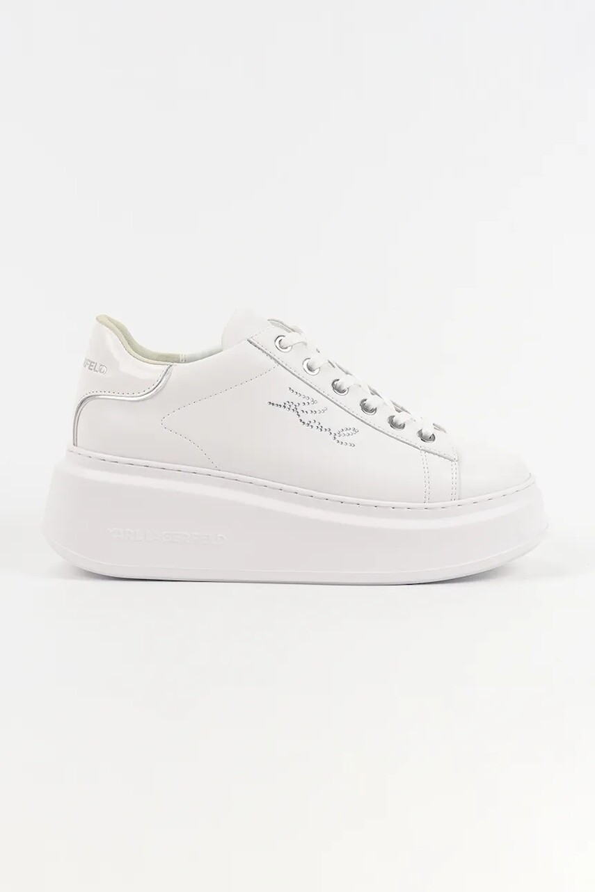 Kožené tenisky Karl Lagerfeld ANAKAPRI biela farba, KL63518A