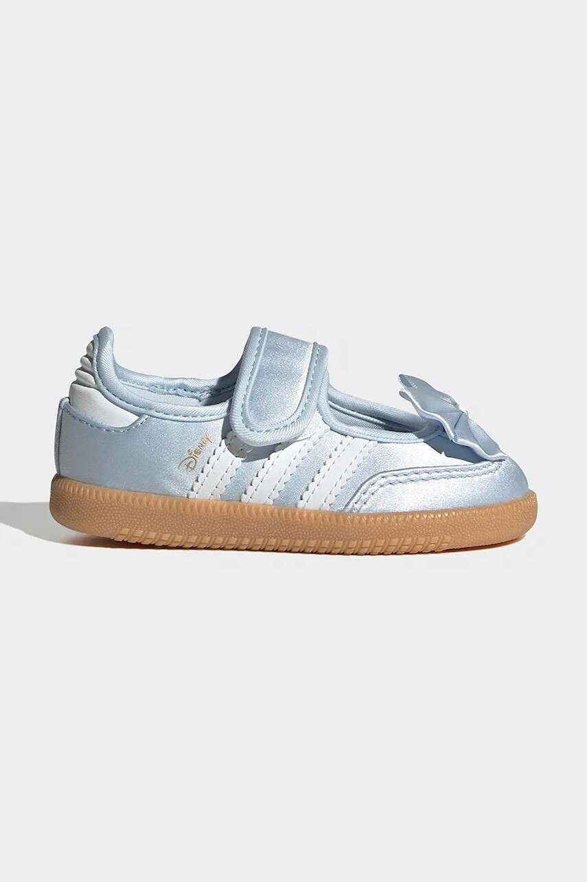 Detské balerínky adidas Originals DISNEY SAMBA JANE modrá farba, IH1760