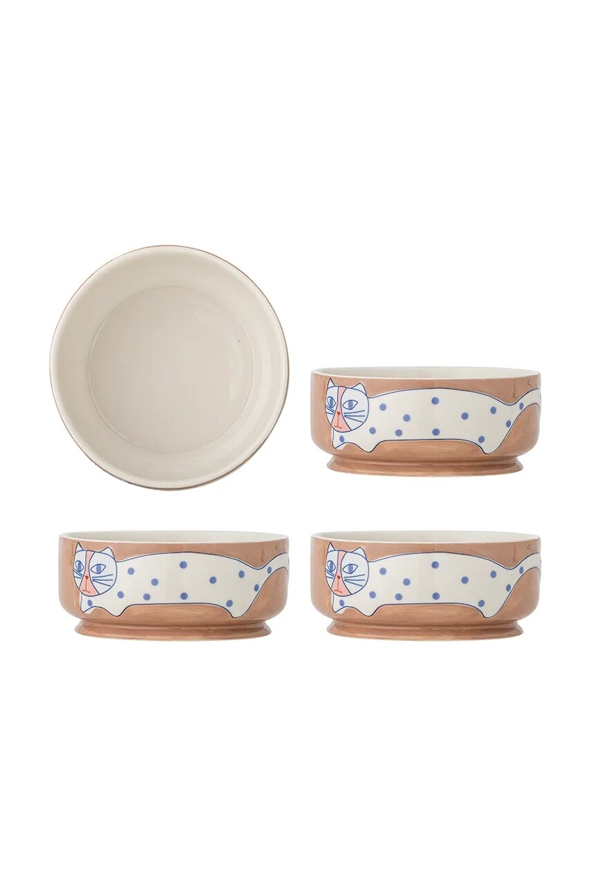 Sada misiek Bloomingville Missy 715 ml 4-pak hnedá farba