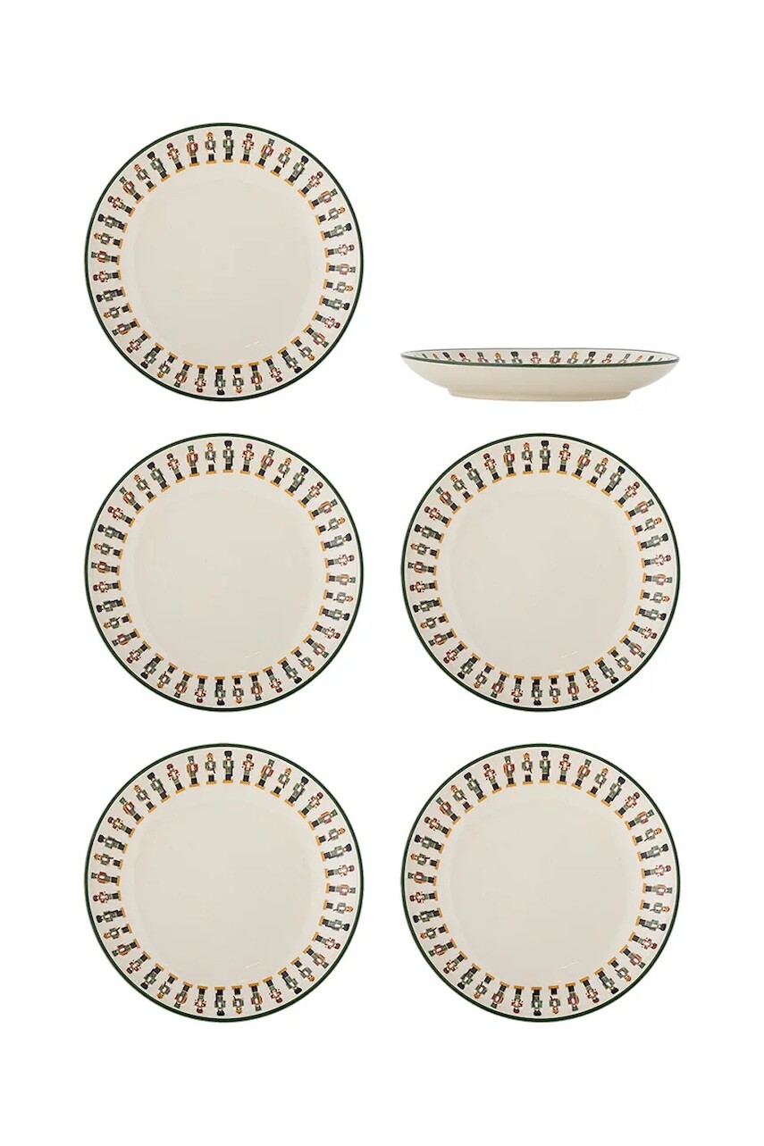 Sada vianočných tanierov na predjedlá Bloomingville Jolly 16 x 3 cm 6-pak viac farieb