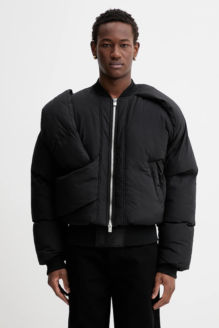 Bunda Heliot Emil čierna farba, zimná, AW25_M_02_163_BLK01