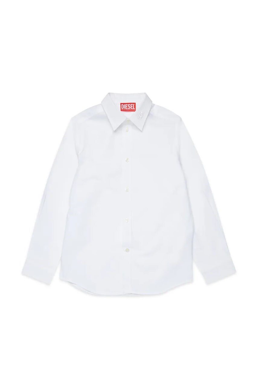 Detská bavlnená košeľa Diesel CSTANLEY SHIRT biela farba, J02472