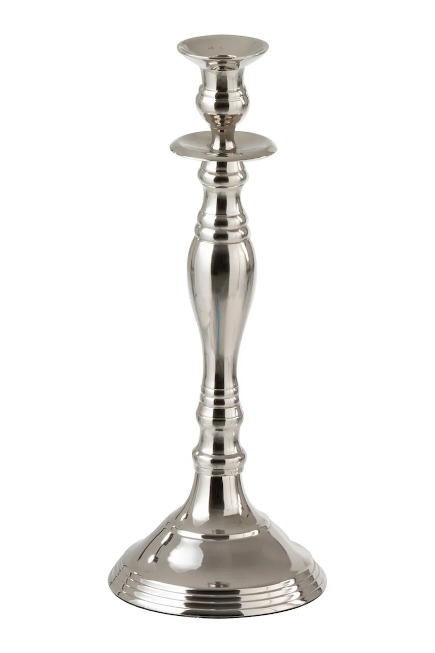 Dekoratívny svietnik J-Line 13 x 13 x 34 cm sivá farba