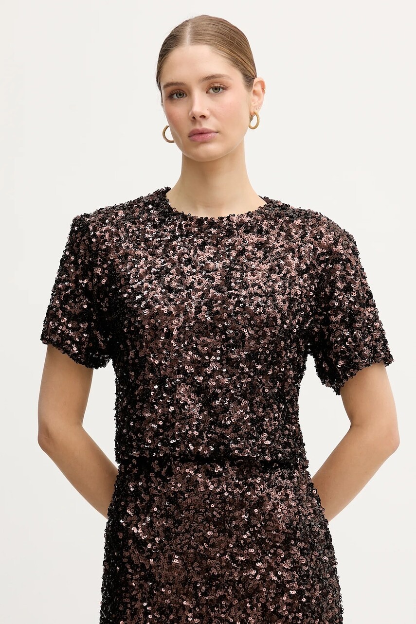 Blúzka IBlues BASILIO hnedá farba, jednofarebná, 2527976015200