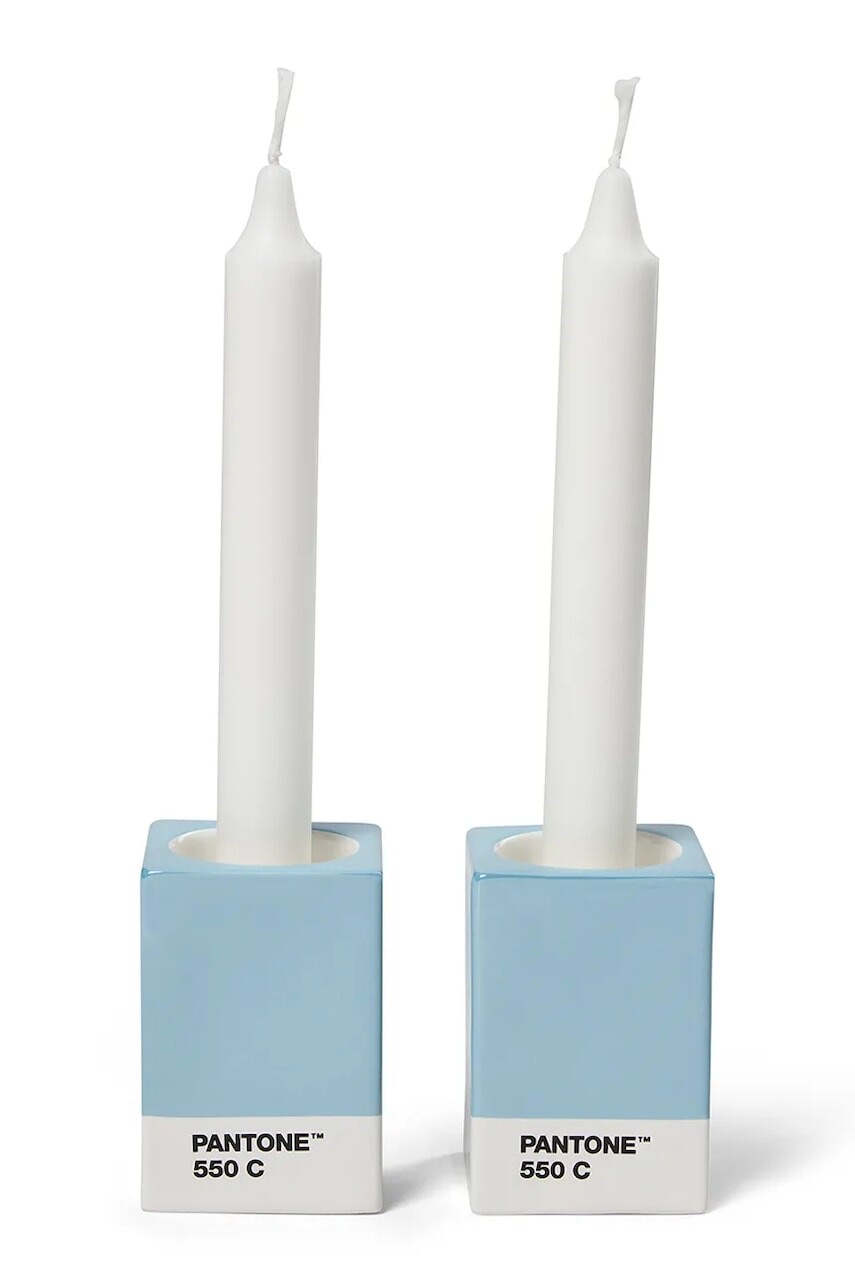 Dekoračný svietnik Pantone 7,8 x 5,5 cm 2-pak modrá farba