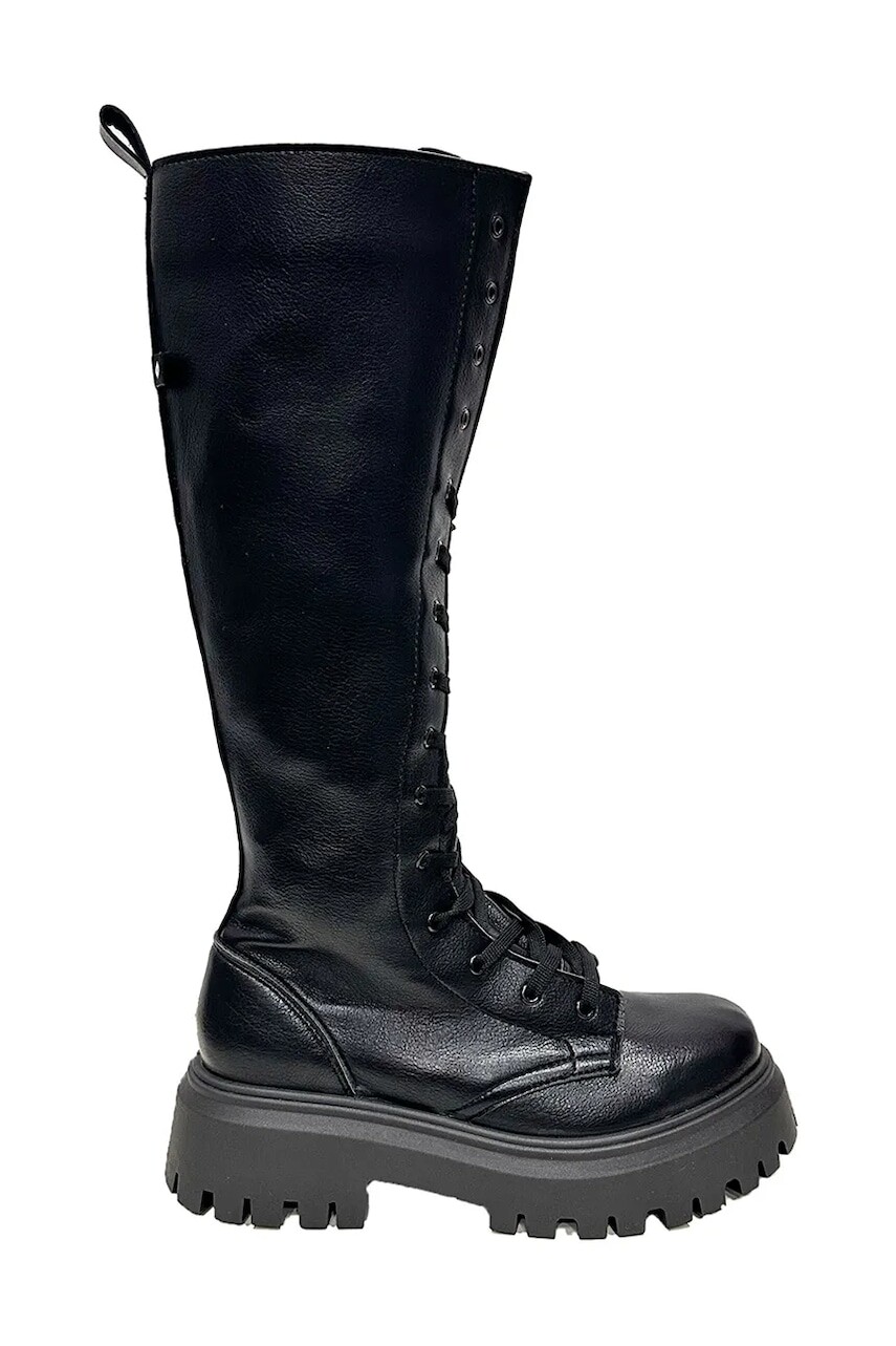 Vysoké čižmy Altercore Camilla Black čierna farba, na platforme, Camilla Black