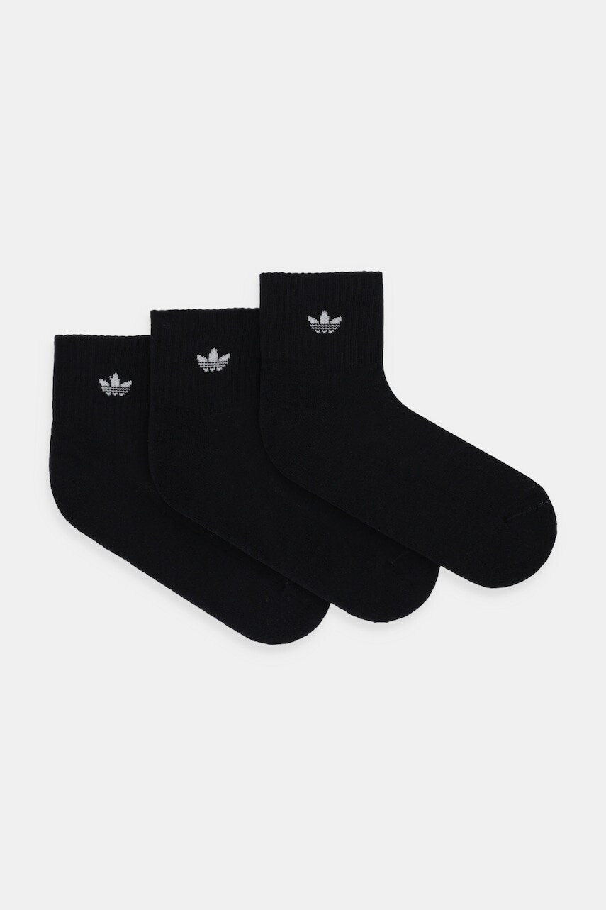 Ponožky adidas Originals 3-pak čierna farba, KH1653