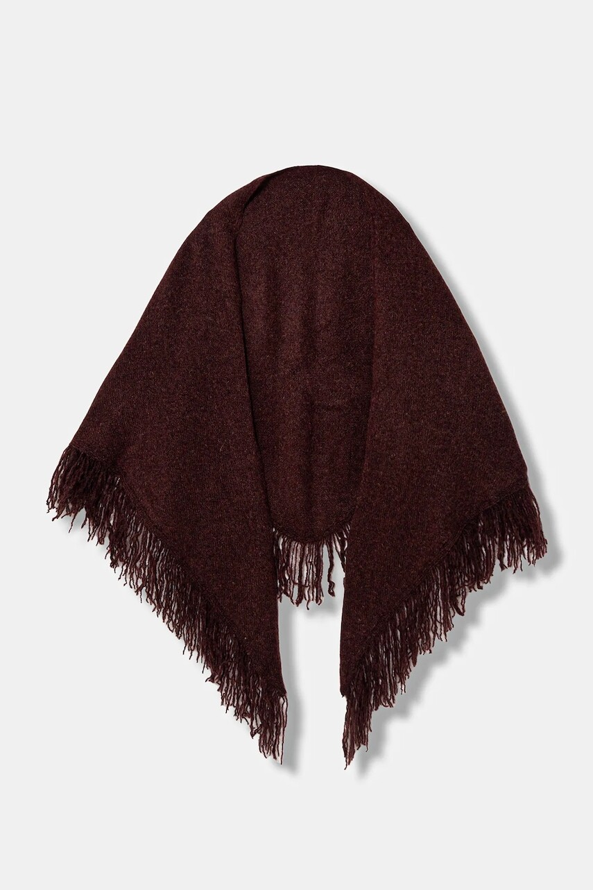 Šál s prímesou vlny Pedro del Hierro bordová farba, melanžový, 4962471