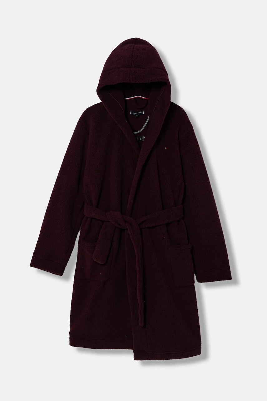 Župan Tommy Hilfiger bordová farba, UK0UK00090
