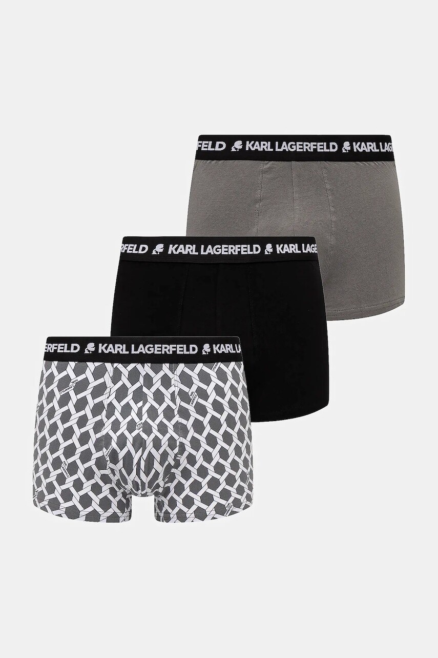 Boxerky Karl Lagerfeld 3-pak čierna farba, B1M47010