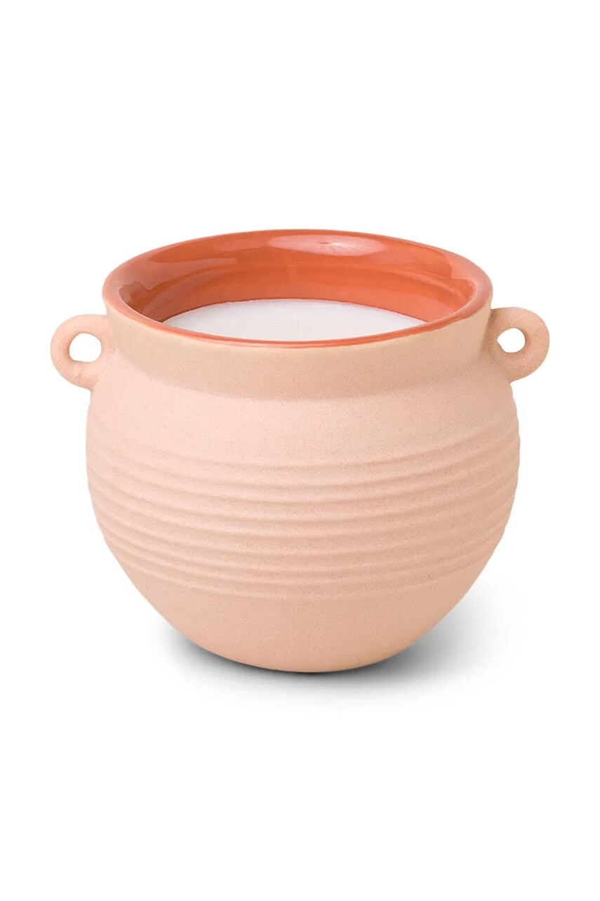 Vonná sójová sviečka Paddywax Black Fig & Olive 241 g ružová farba