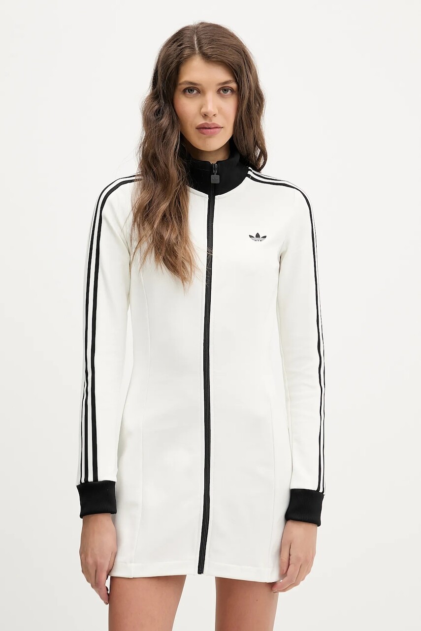 Šaty adidas Originals béžová farba, mini, priliehavé, KD3771