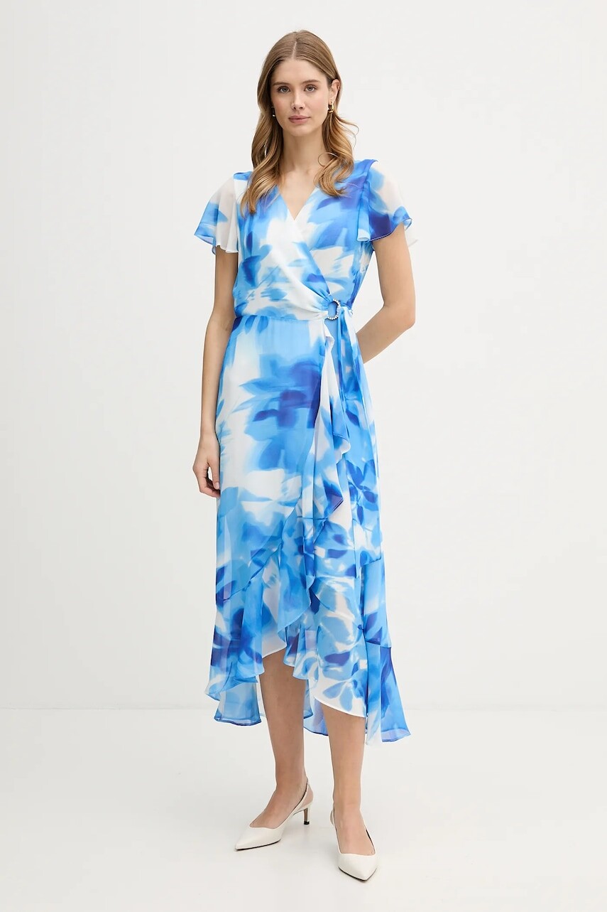 Šaty Joseph Ribkoff modrá farba, maxi, áčkový strih, 261739