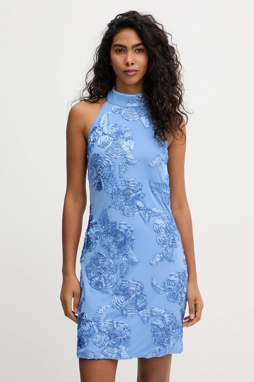 Šaty Rotate modrá farba, mini, priliehavé, 1160111321