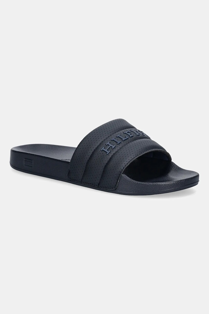 Šľapky Tommy Hilfiger PAD PERF POOL SLIDE tmavomodrá farba, FM0FM05709