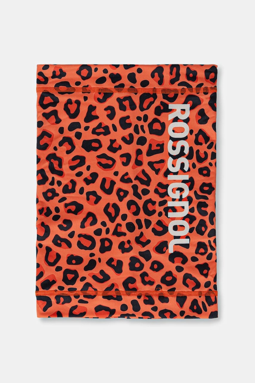 Šál komín Rossignol oranžová farba, vzorovaný, RLOMF02