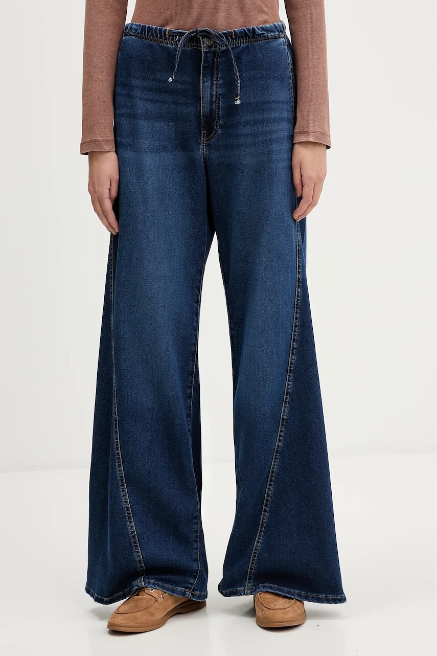 Rifle Guess Jeans modrá farba, W6RA2J D6541