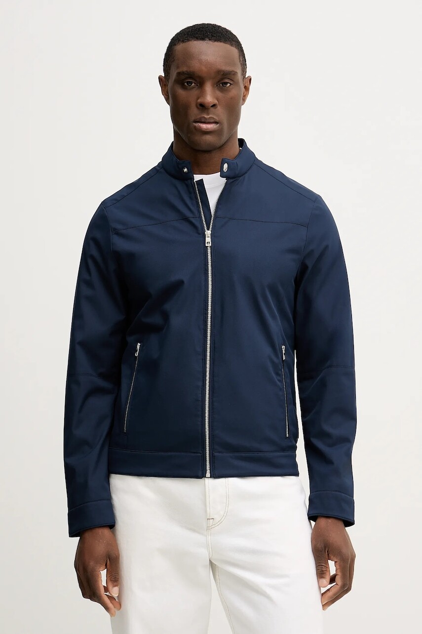 Bunda Michael Kors tmavomodrá farba, prechodná, CB92E2238A