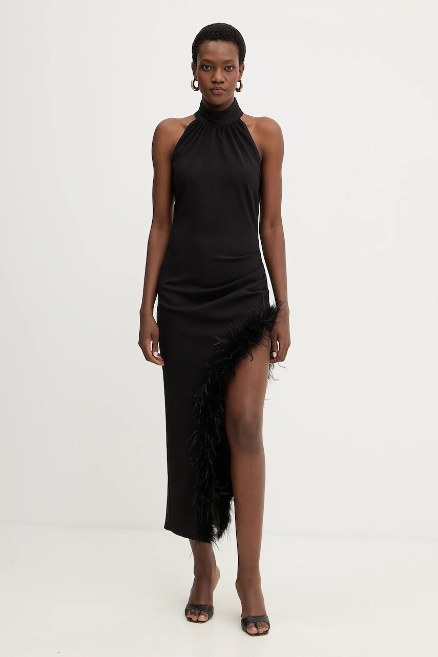 Šaty Haveone čierna farba, maxi, priliehavé, AVS-P067