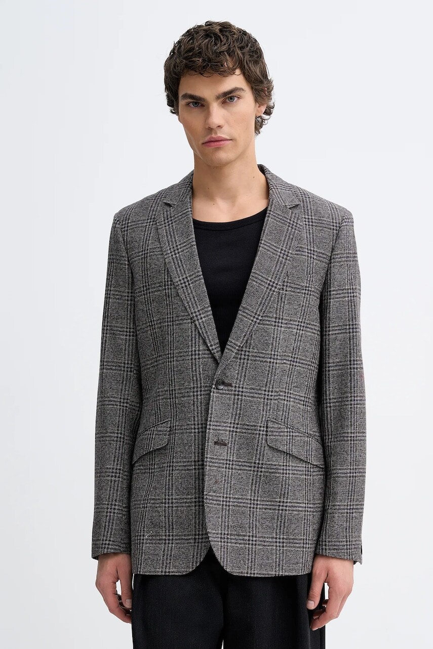 Vlnené sako Rag & Bone šedá farba, RV1D25F4MWO