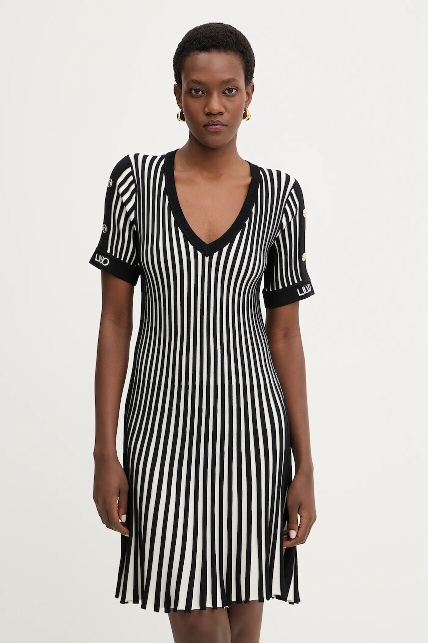 Šaty Liu Jo biela farba, mini, áčkový strih, TA6062 MS55N