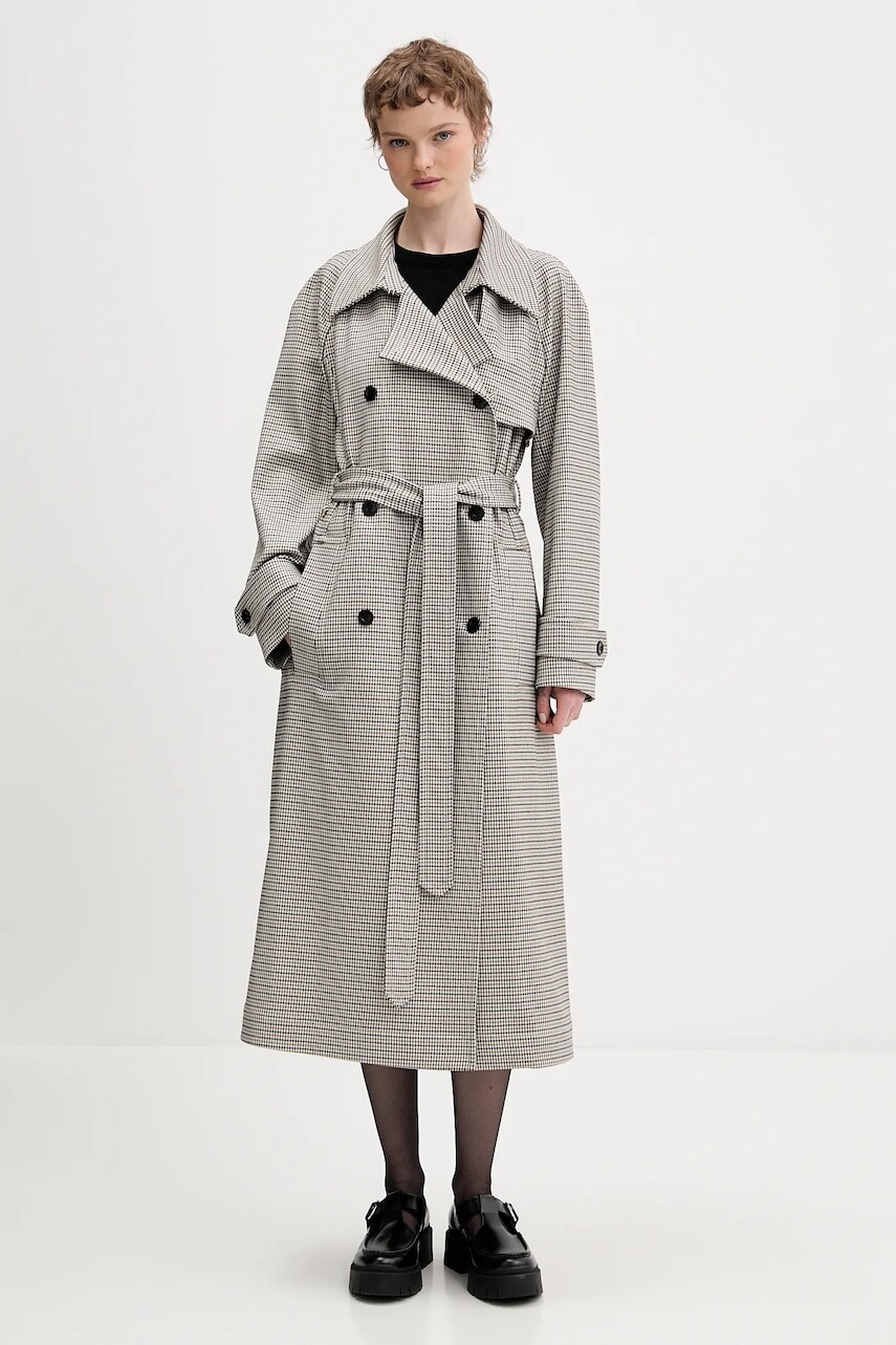 Trenčkot HUGO Mesilla čierna farba, 50558428