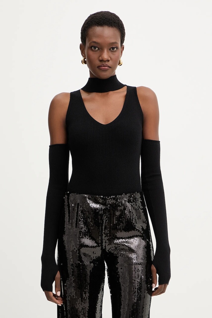 Vesta Haveone dámska, čierna farba, ľahké, s polorolákom, MFP-P162