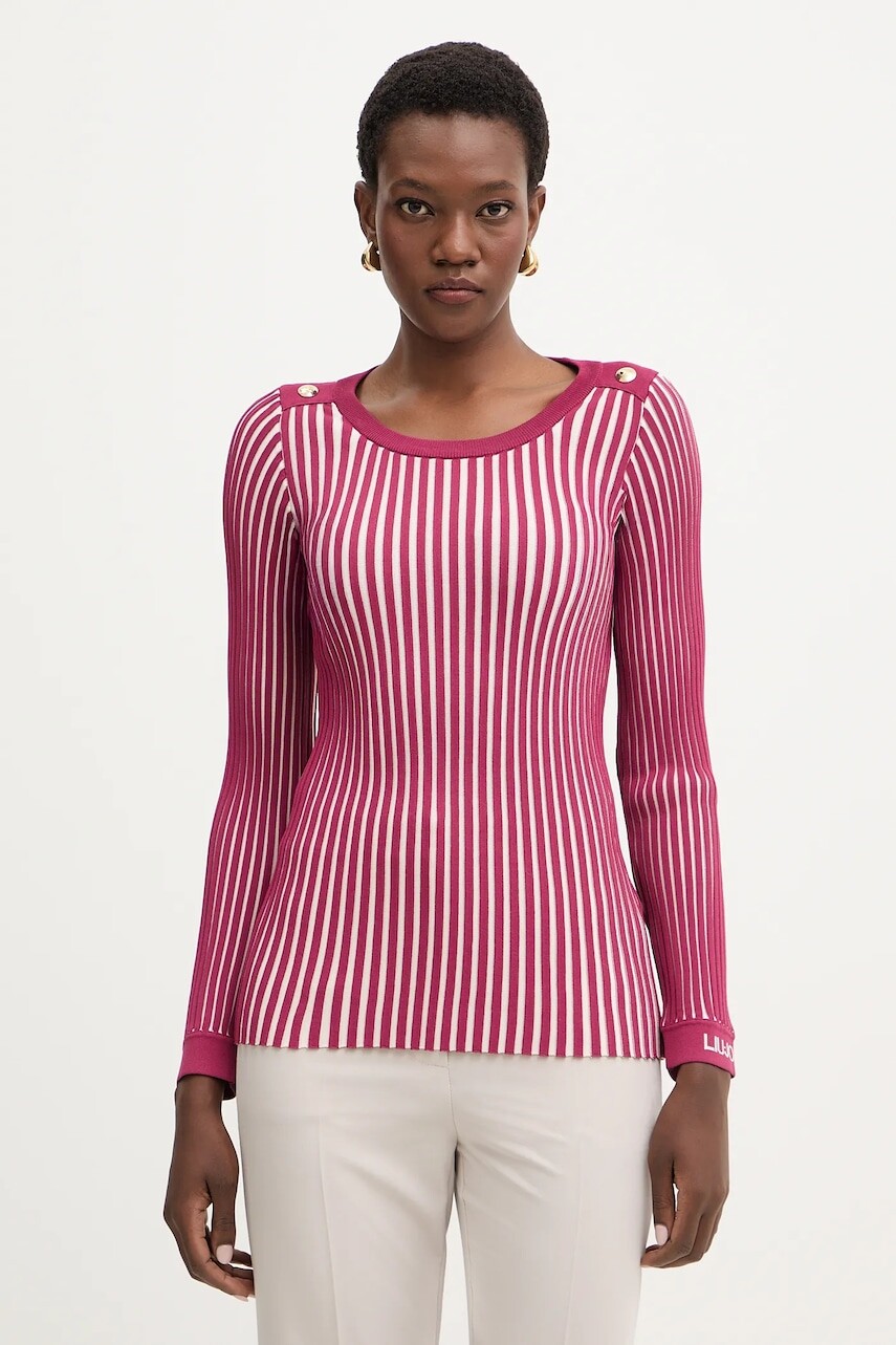 Sveter Liu Jo ružová farba, ľahké, TA6305 MS55N