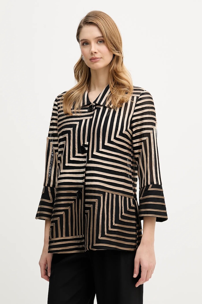 Košeľa Joseph Ribkoff čierna farba, regular, s klasickým golierom, 261980