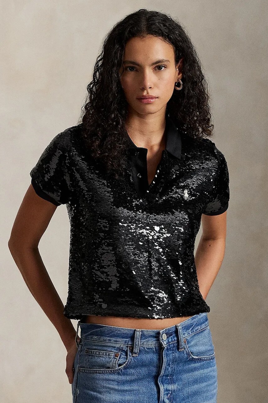 Tričko Polo Ralph Lauren dámske, čierna farba, 211978143