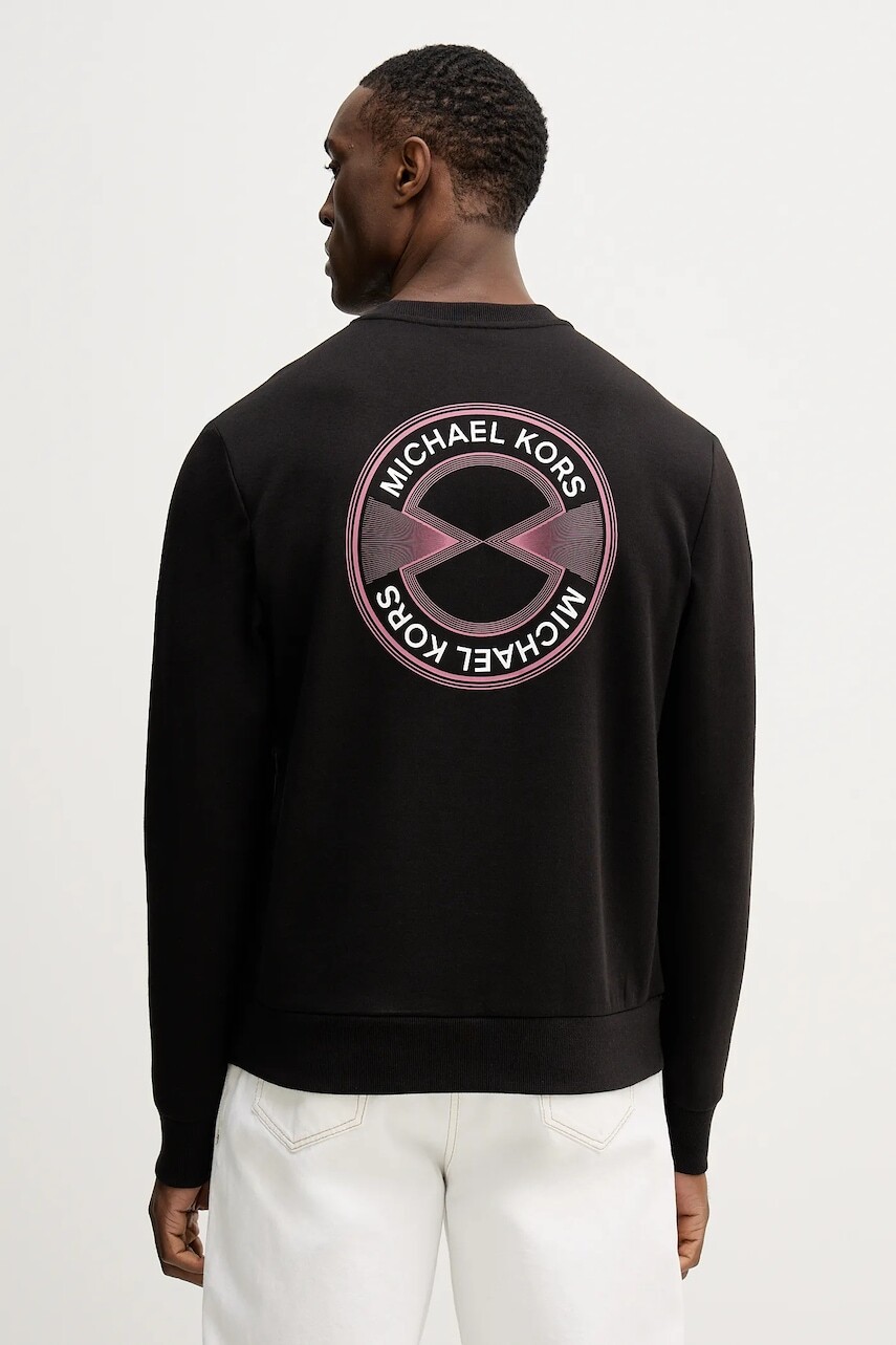 Mikina Michael Kors čierna farba, s potlačou, CR652G25MF