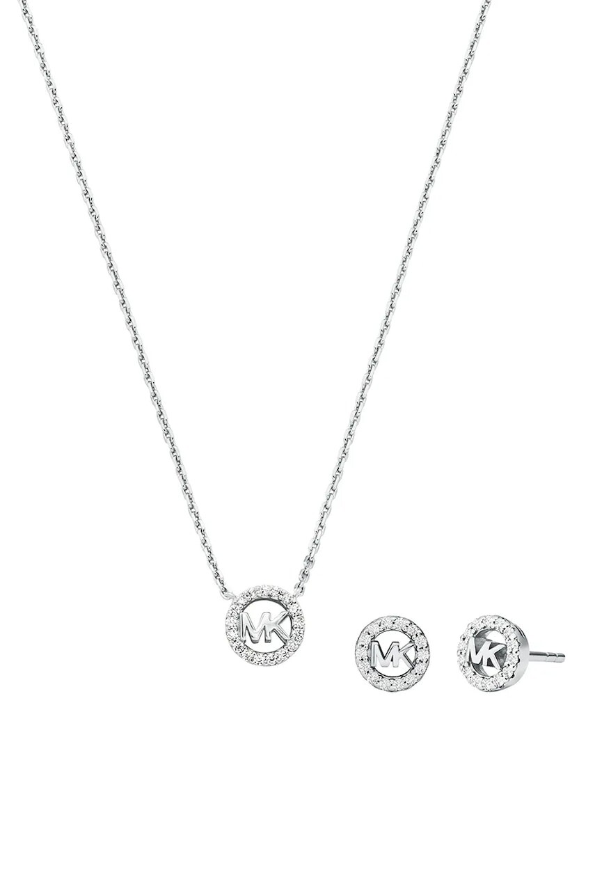Strieborný náhrdelník a náušnice Michael Kors MKC1839SET