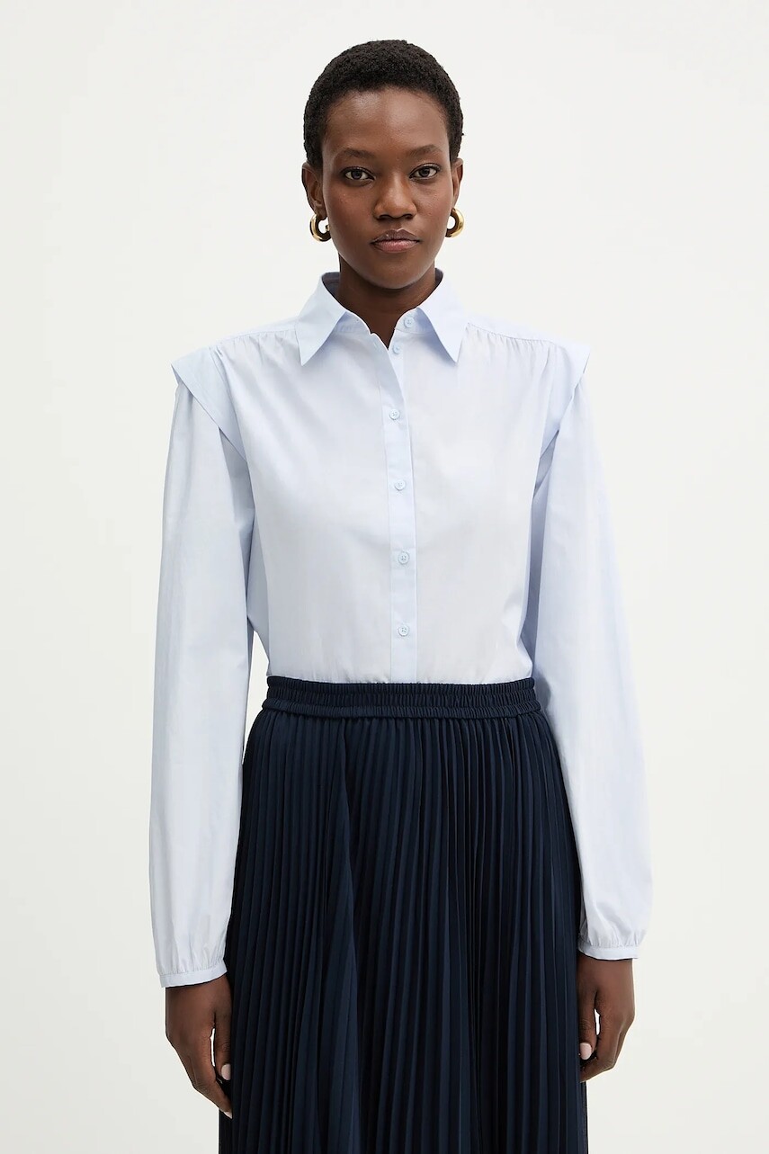 Bavlnená košeľa BOSS Orange C Bosally modrá farba, regular, s klasickým golierom, 50553888