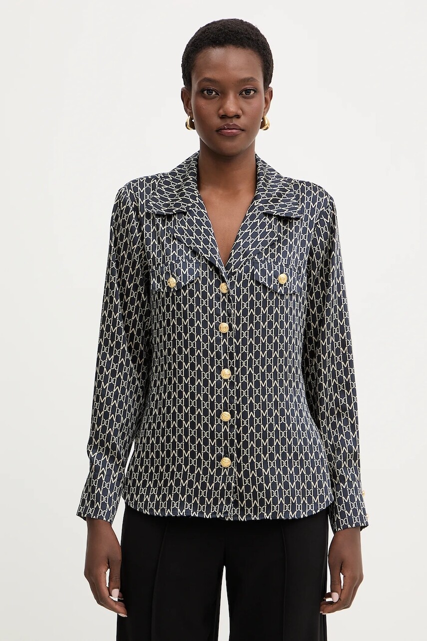 Košeľa Marciano by Guess ELIDA čierna farba, regular, s klasickým golierom, 6RGH12 7435A