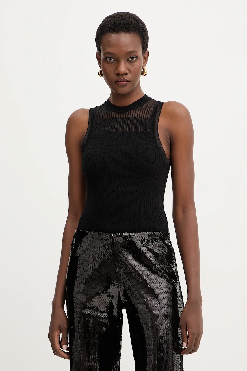 Top Patrizia Pepe čierna farba, 8K0360 K310