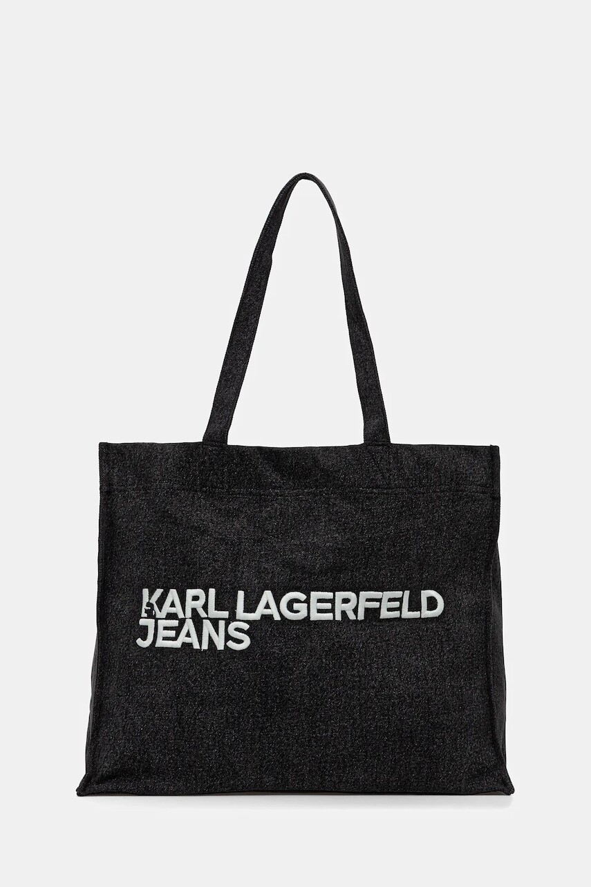 Džínsová taška Karl Lagerfeld Jeans čierna farba, B1W50045