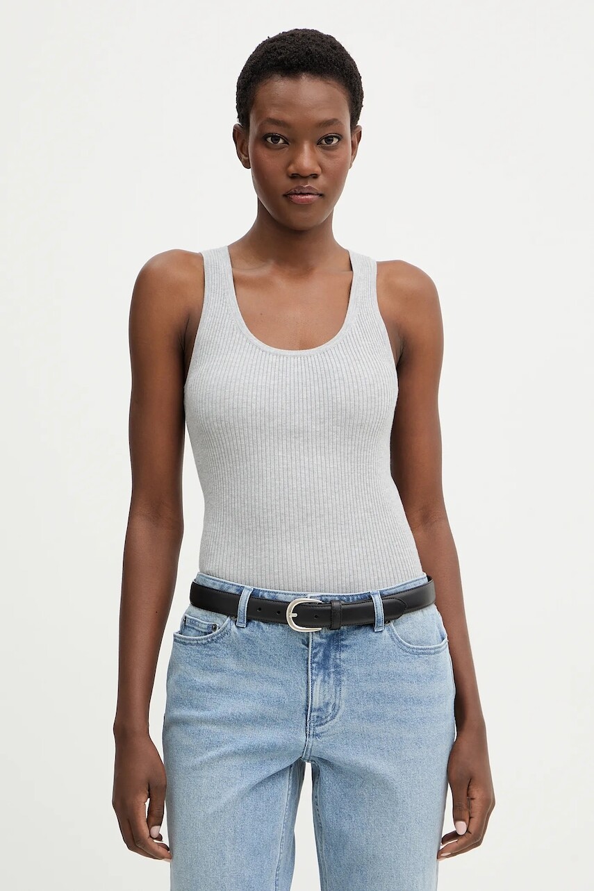 Top MICHAEL Michael Kors šedá farba, MR561567BX