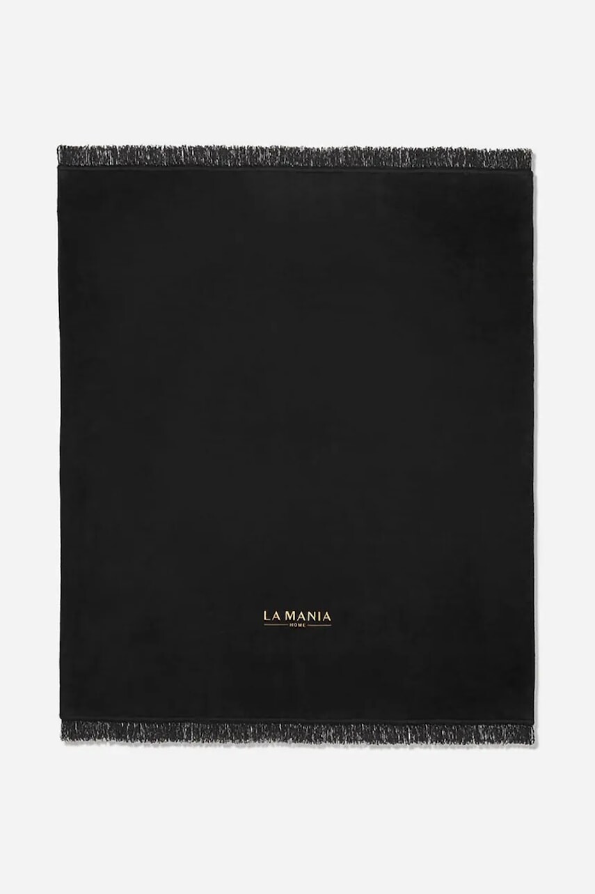 Bavlnená deka La Mania Black & Gold 150 x 200 cm čierna farba