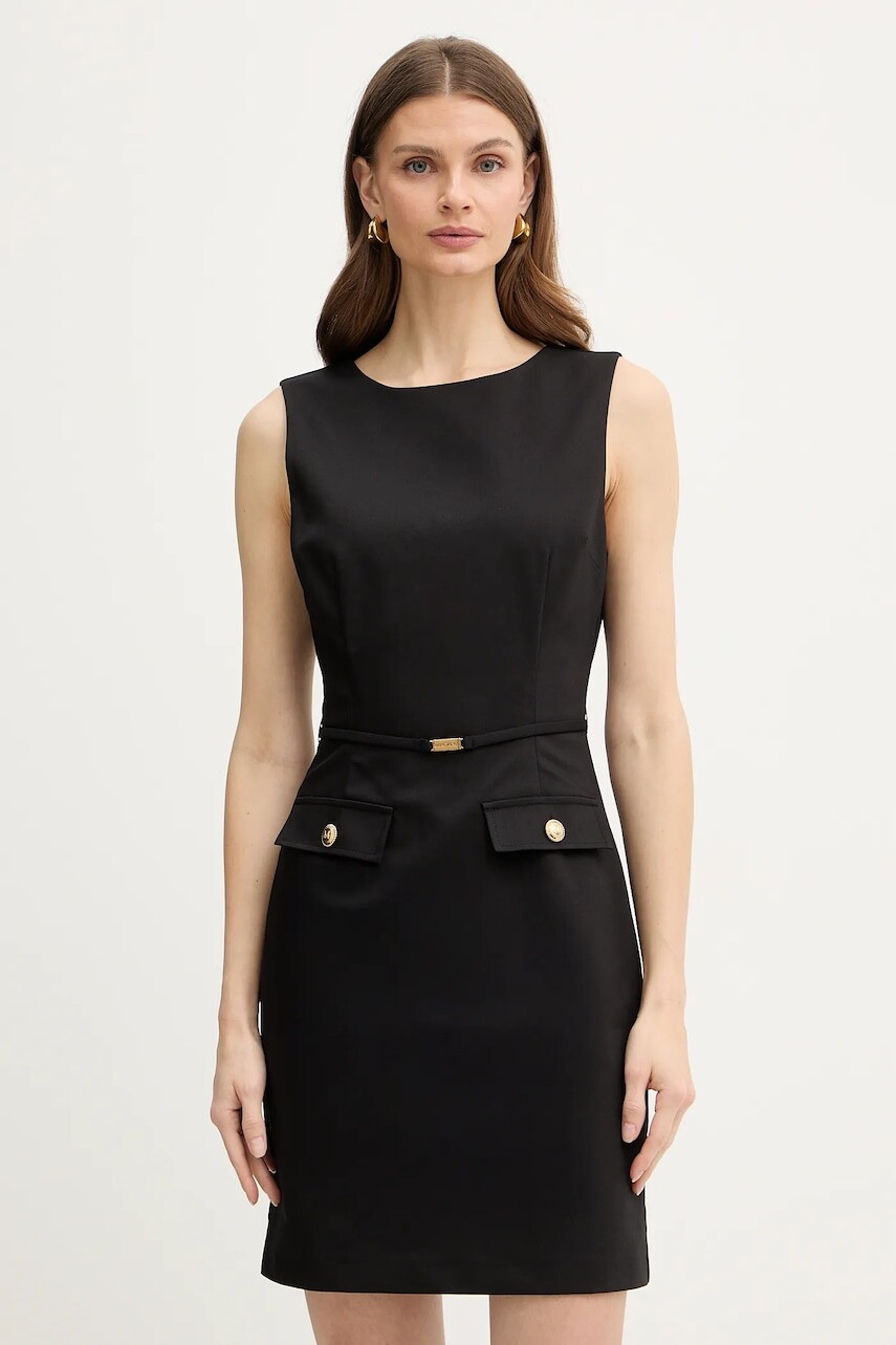 Šaty Marciano by Guess SYBIL čierna farba, mini, rovný strih, 6RGK17 7311A