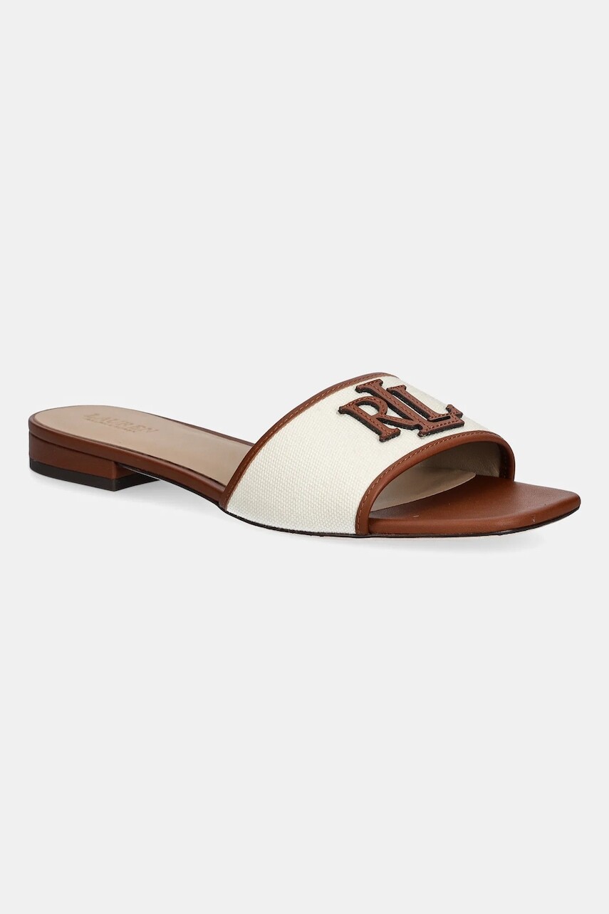 Šľapky Lauren Ralph Lauren Everley Sld2 hnedá farba, 802P04395003