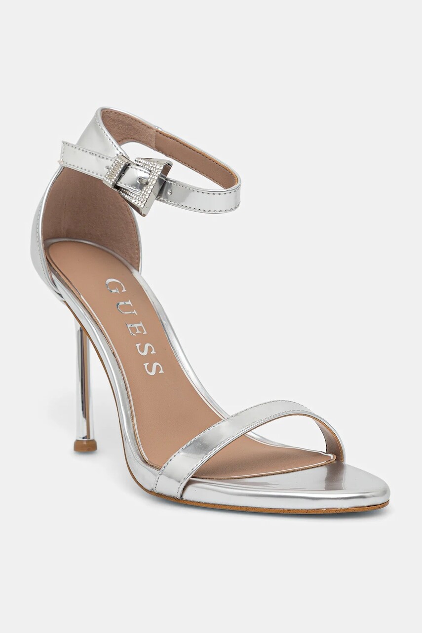 Sandále Guess INSRAA strieborná farba, FLPINS LEL03