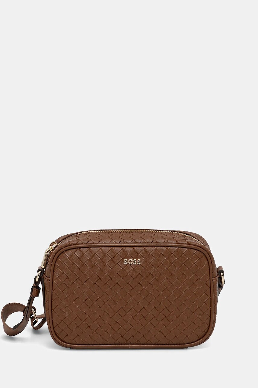 Kabelka BOSS Sandy Crossbody SQ hnedá farba, 50558012