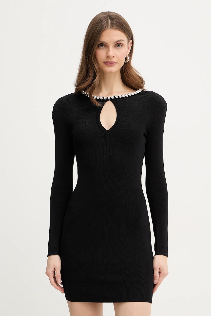 Šaty Marciano by Guess BEATRIZ čierna farba, mini, priliehavé, 6RGK37 5905Z