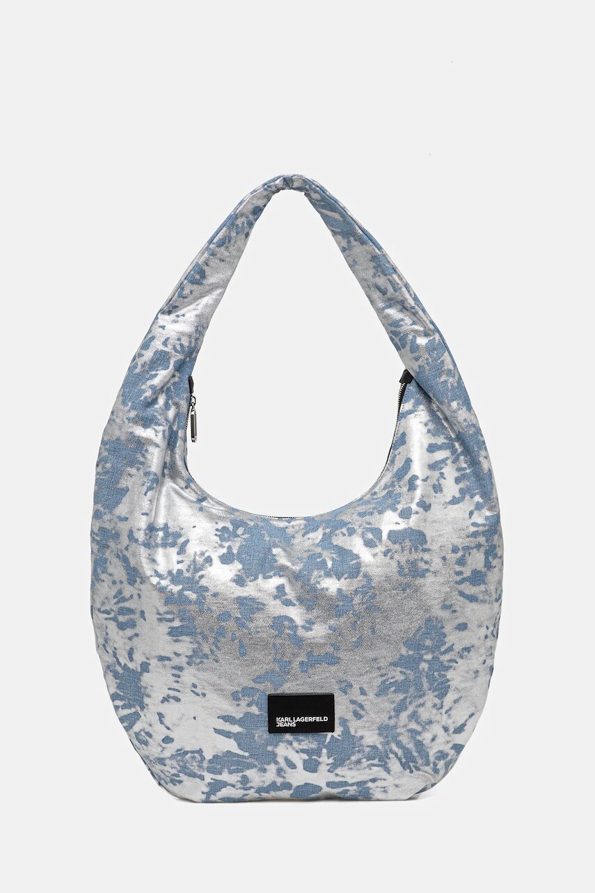 Kabelka Karl Lagerfeld Jeans modrá farba, B1W30177