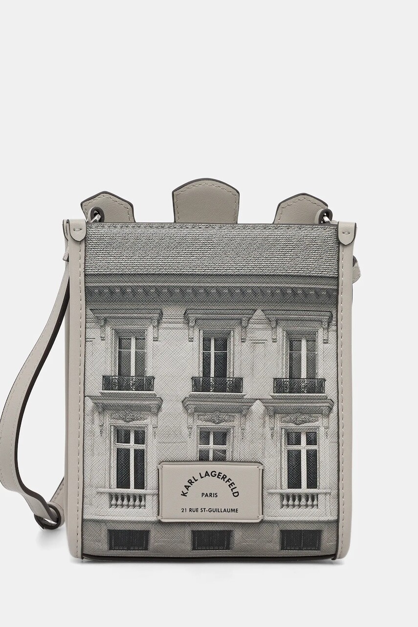 Kabelka Karl Lagerfeld RSG MAISON šedá farba, A4W32086