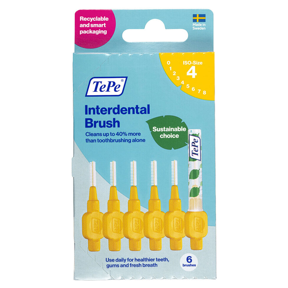 TEPE Medzizubné kefky ORIGINAL žlté 0,7 mm 6 ks, poškodený obal