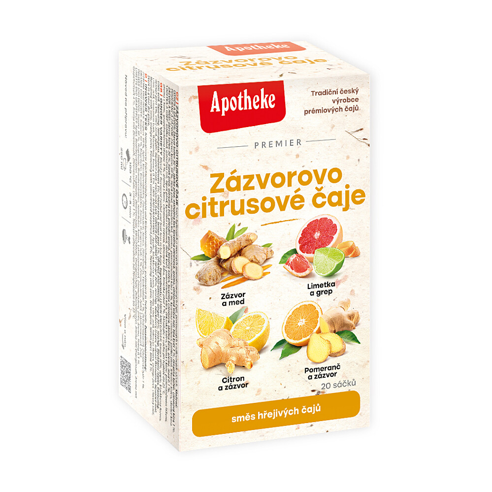 APOTHEKE Premier zázvorovo citrusové čaje 20 sáčkov